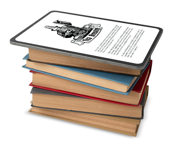 A stacking of books and iPad.