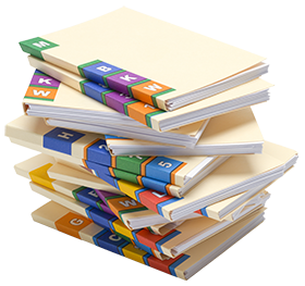 Stack of scanned medical charts